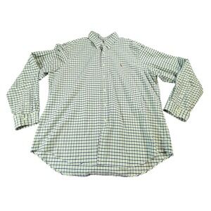 Ralph Lauren Men's Classic Fit Shirt‎ Blue/Green/White Plaid Natural Pony XXL